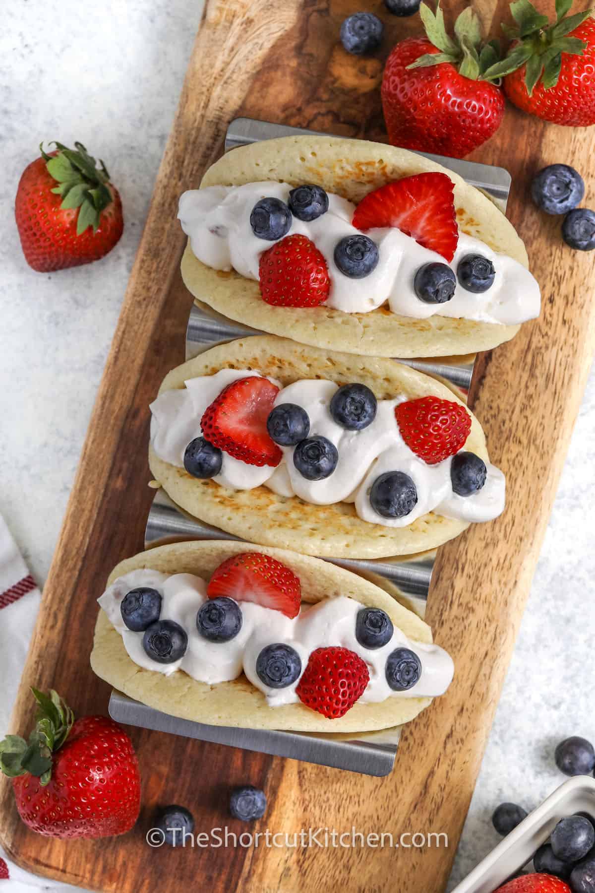 top view of Pancake Tacos