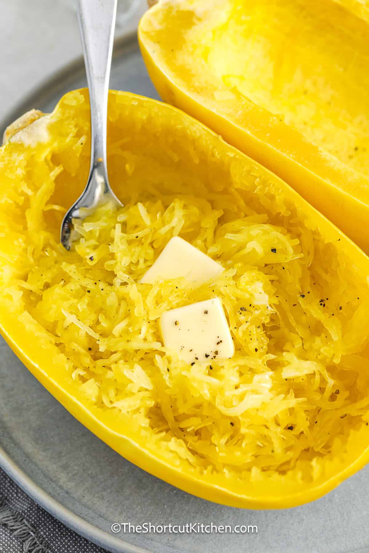 microwave spaghetti squash with butter