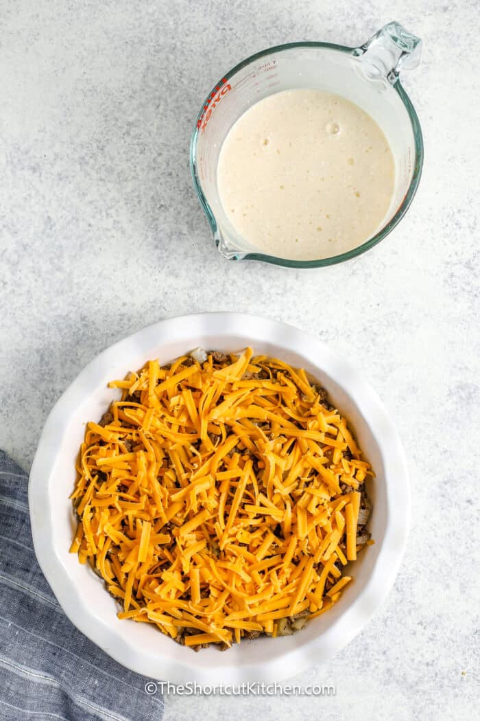 Bisquick Cheeseburger Pie Cheesy And Easy The Shortcut Kitchen