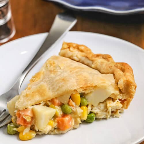 plated slice of Best Chicken Pot Pie