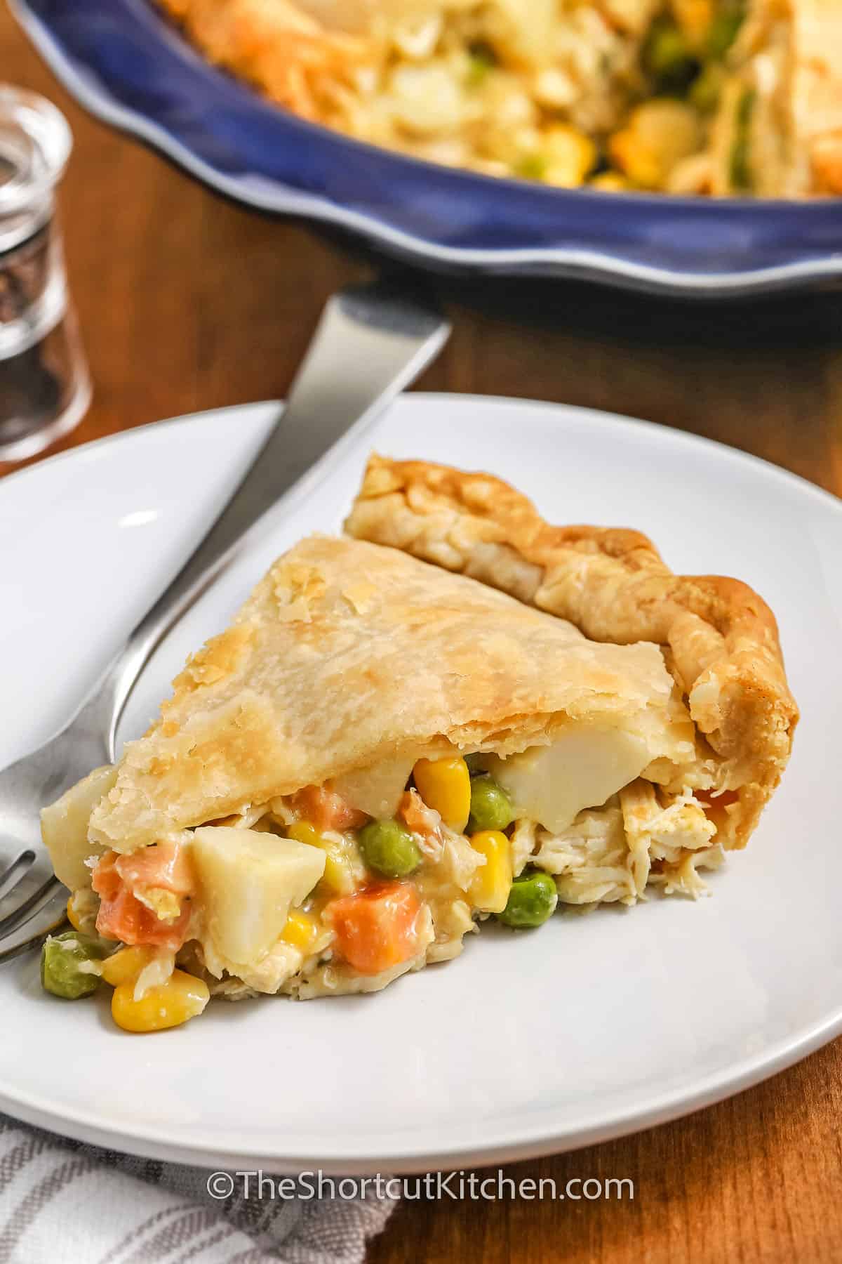 plated slice of Best Chicken Pot Pie