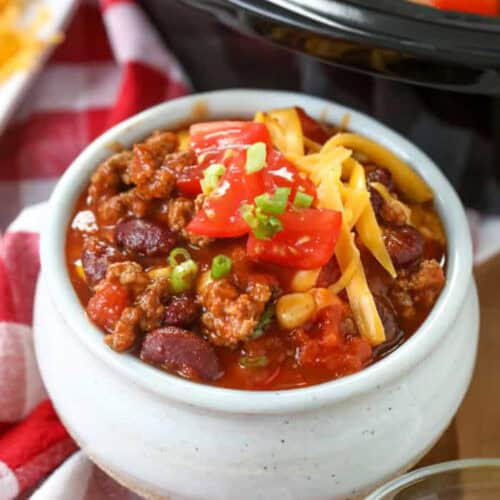 Taco Chili in a bowl