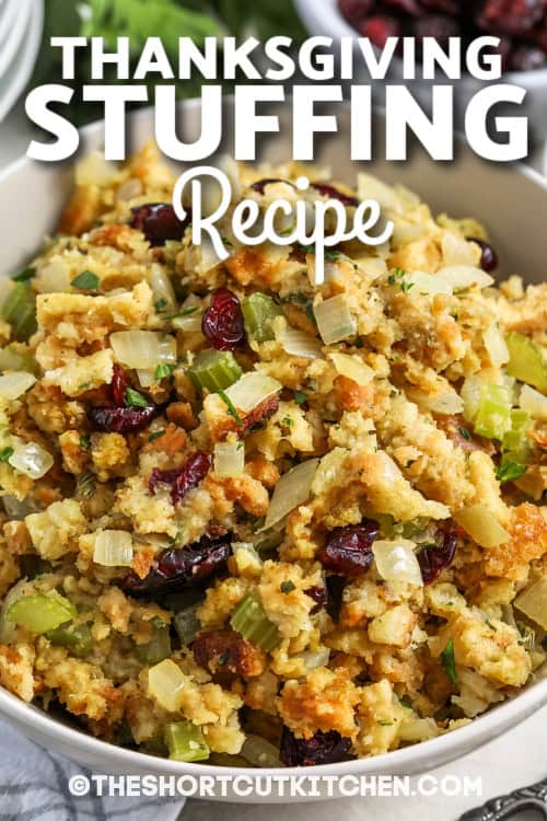 thanksgiving stuffing with text