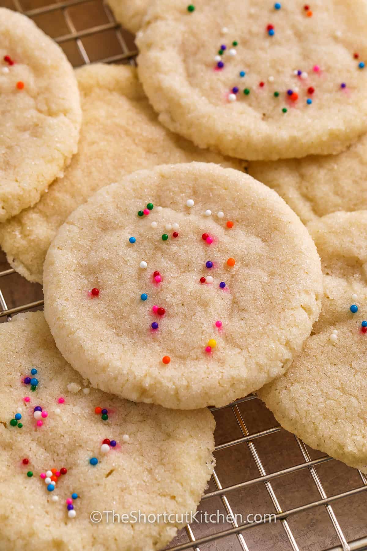 close up of 3 Ingredient Sugar Cookie Recipe