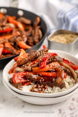 plated Steak Stir Fry Recipe