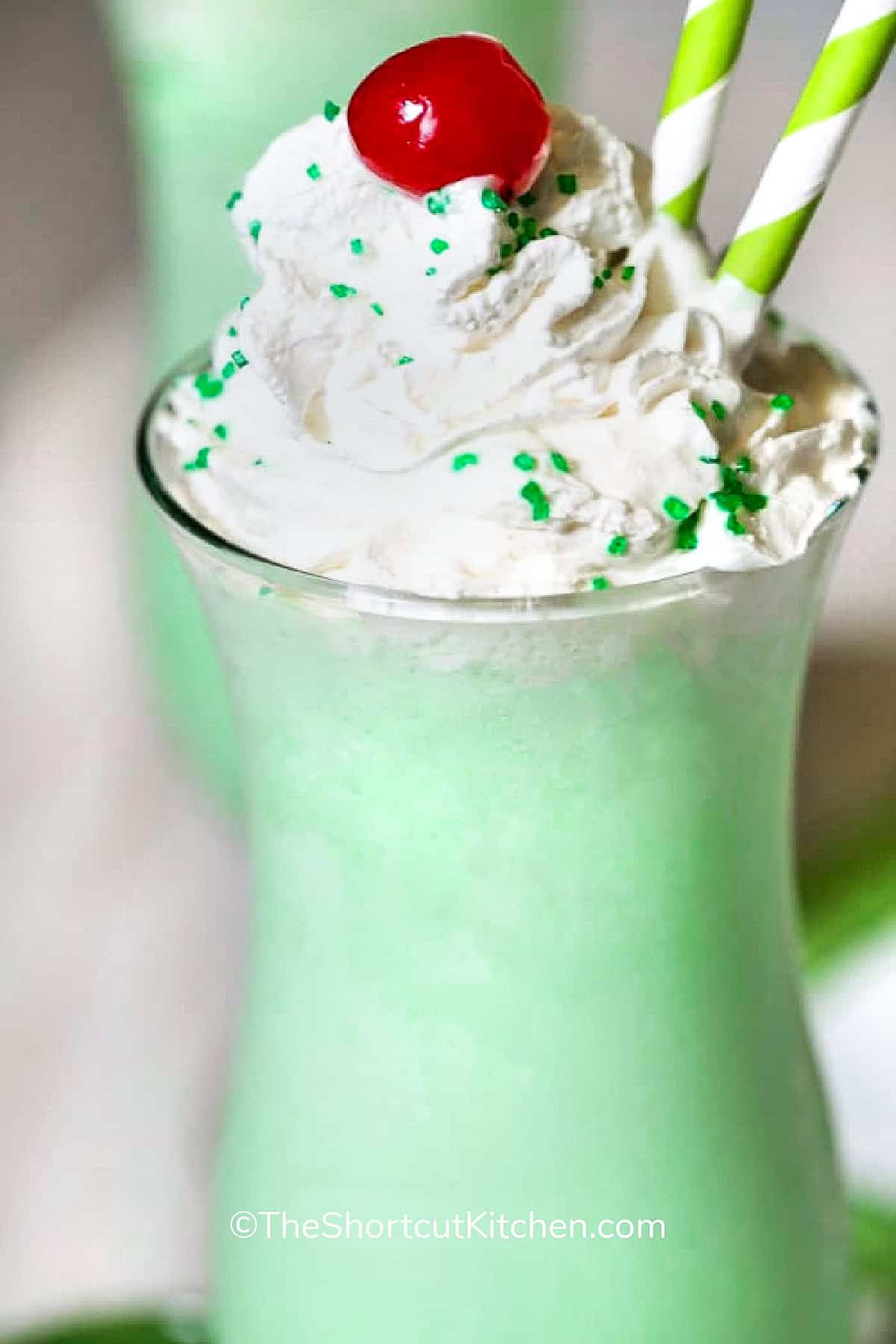 close up of Copycat Shamrock Shake Recipe