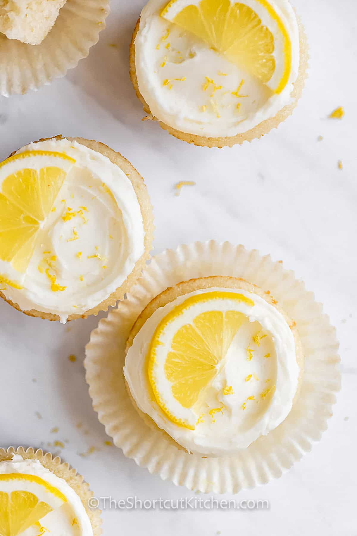 top view of Lemon Cupcake Recipe