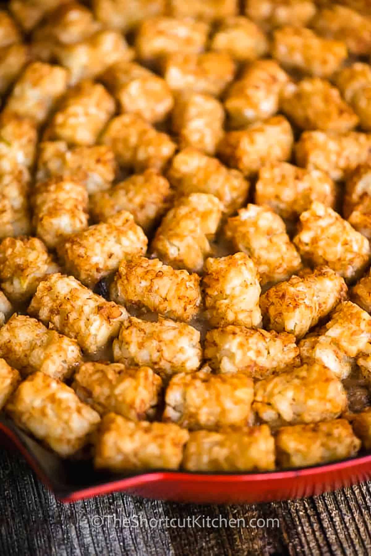 pan of Tater Tot Hotdish Recipe