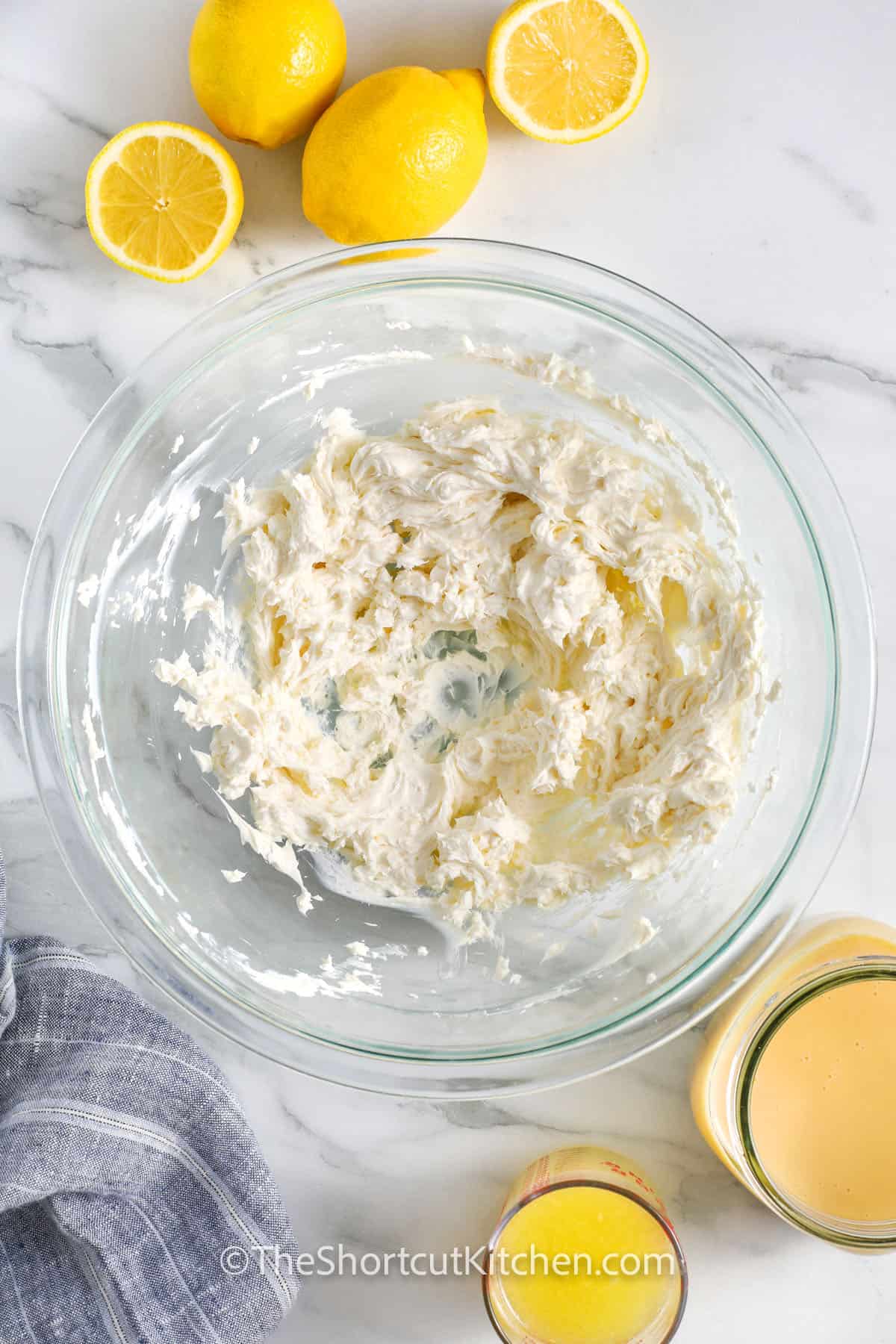 whipping cream cheese to make Creamy Lemon Pie Recipe