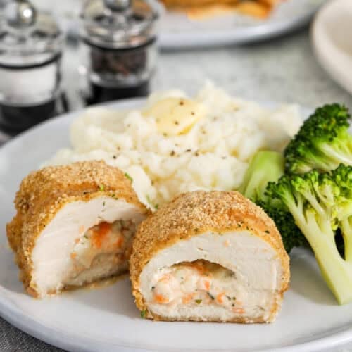 cheesy stuffed Chicken Rolls on a plate