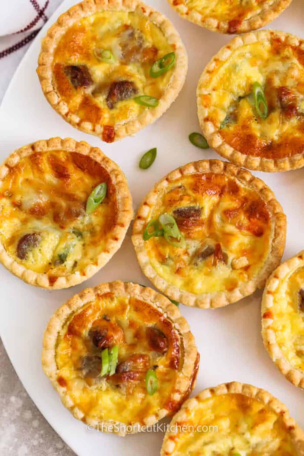 easy Mini Quiches on a plate