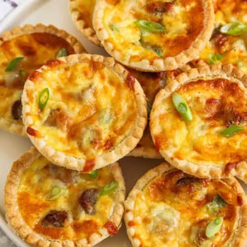 plate of Mini Quiches