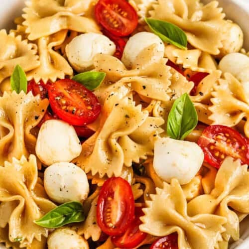 bowl of Caprese Pasta Salad