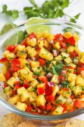 bowl of Pineapple Jalapeno Salsa
