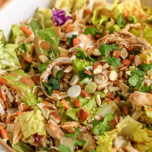 plated dish of Quick Asian Chicken Salad
