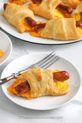 cheesy Crescent Roll Breakfast on a plate