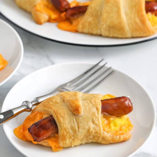 cheesy Crescent Roll Breakfast on a plate
