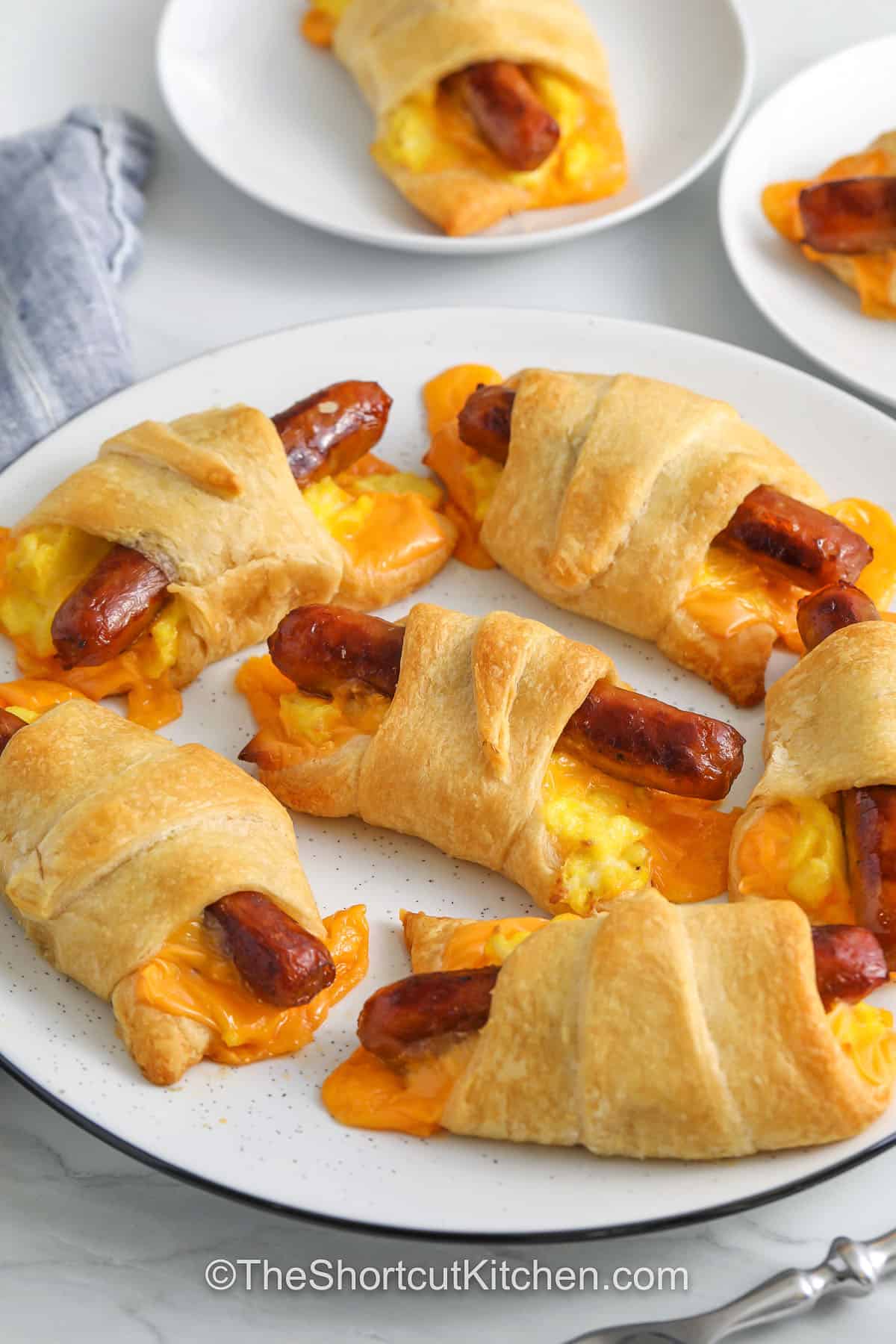 Crescent Roll Breakfast on plates