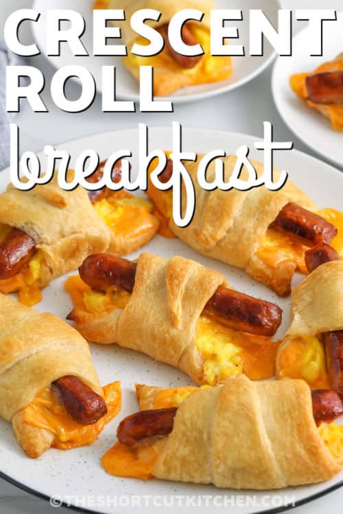 plate of Crescent Roll Breakfast with writing