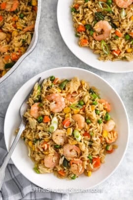 plated Shrimp Fried Rice