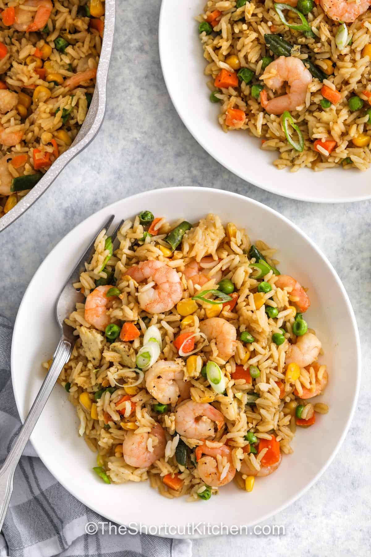 plated Shrimp Fried Rice