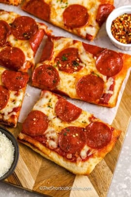 close up of Grilled Pizza slices