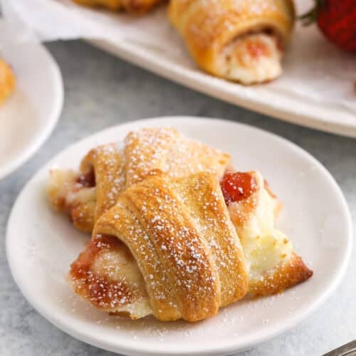 Cream Cheese Crescent Rolls on a plate