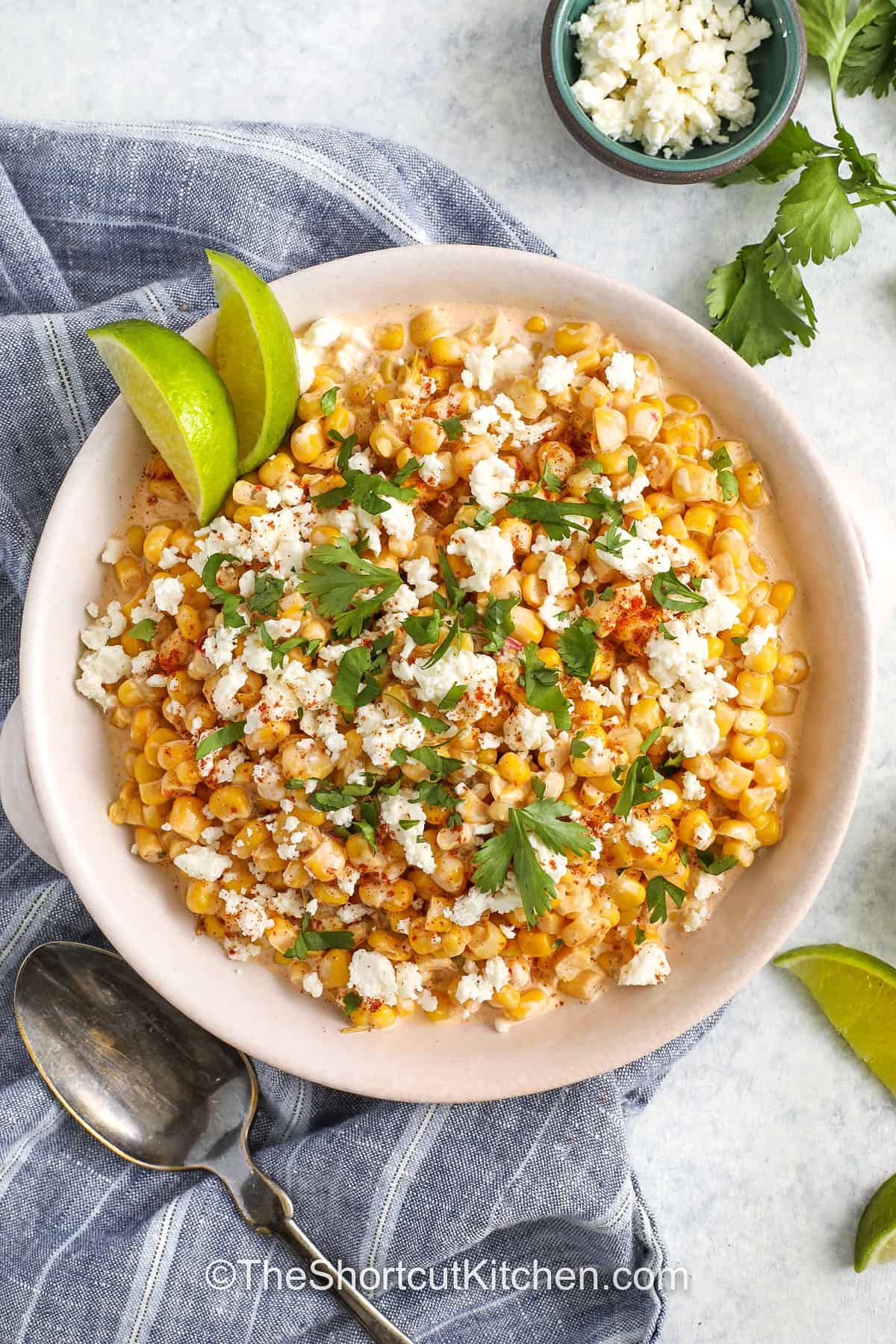 plated Mexican Corn Salad With Canned Corn