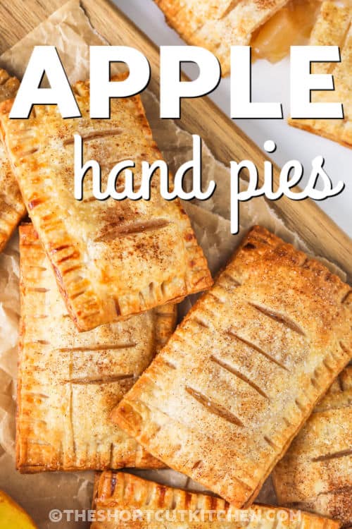 warm and cozy Apple Hand Pies with writing