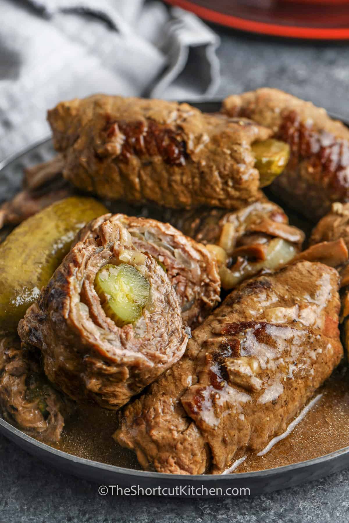 plated Beef Rouladen