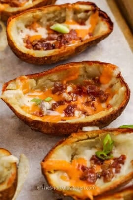 Loaded Potato Skins with bacon