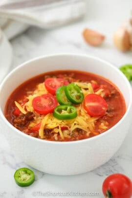 bowl of easy chili