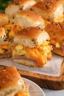 platter of Breakfast Sliders