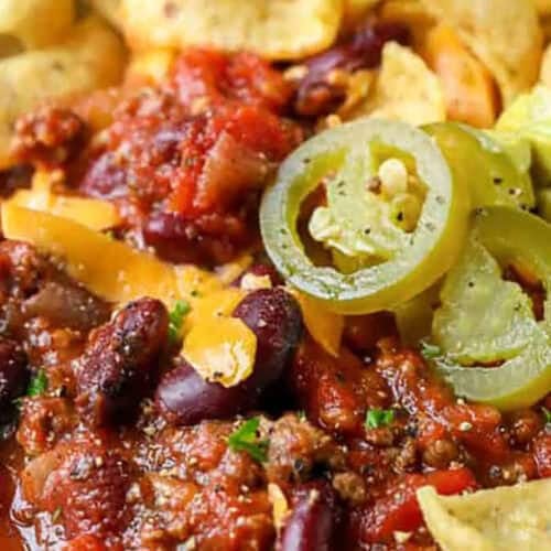 close up of Easy Crockpot Chili