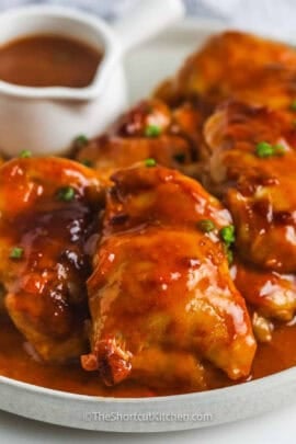 Apricot Chicken Recipe on a plate