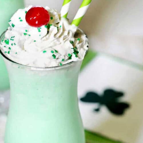 close up of Shamrock Shake Recipe
