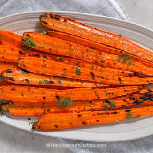 Grilled Carrots on a serving plate