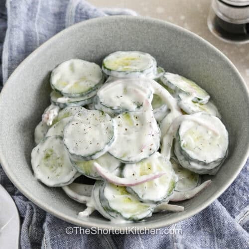 Creamy Cucumber Salad Recipe with onions