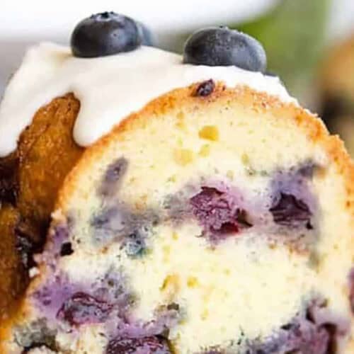 close up of Blueberry Coffee Cake