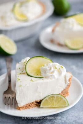 slice of No Bake Key Lime Pie