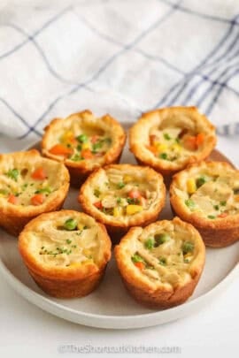 plate of Mini Chicken Pot Pies